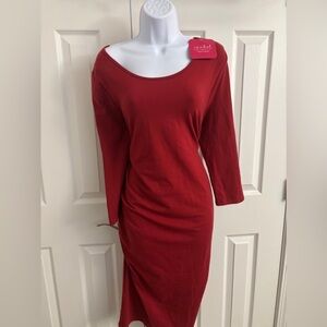 Isabel Maternity by Ingrid & Isabel Long Sleeve Red Dress